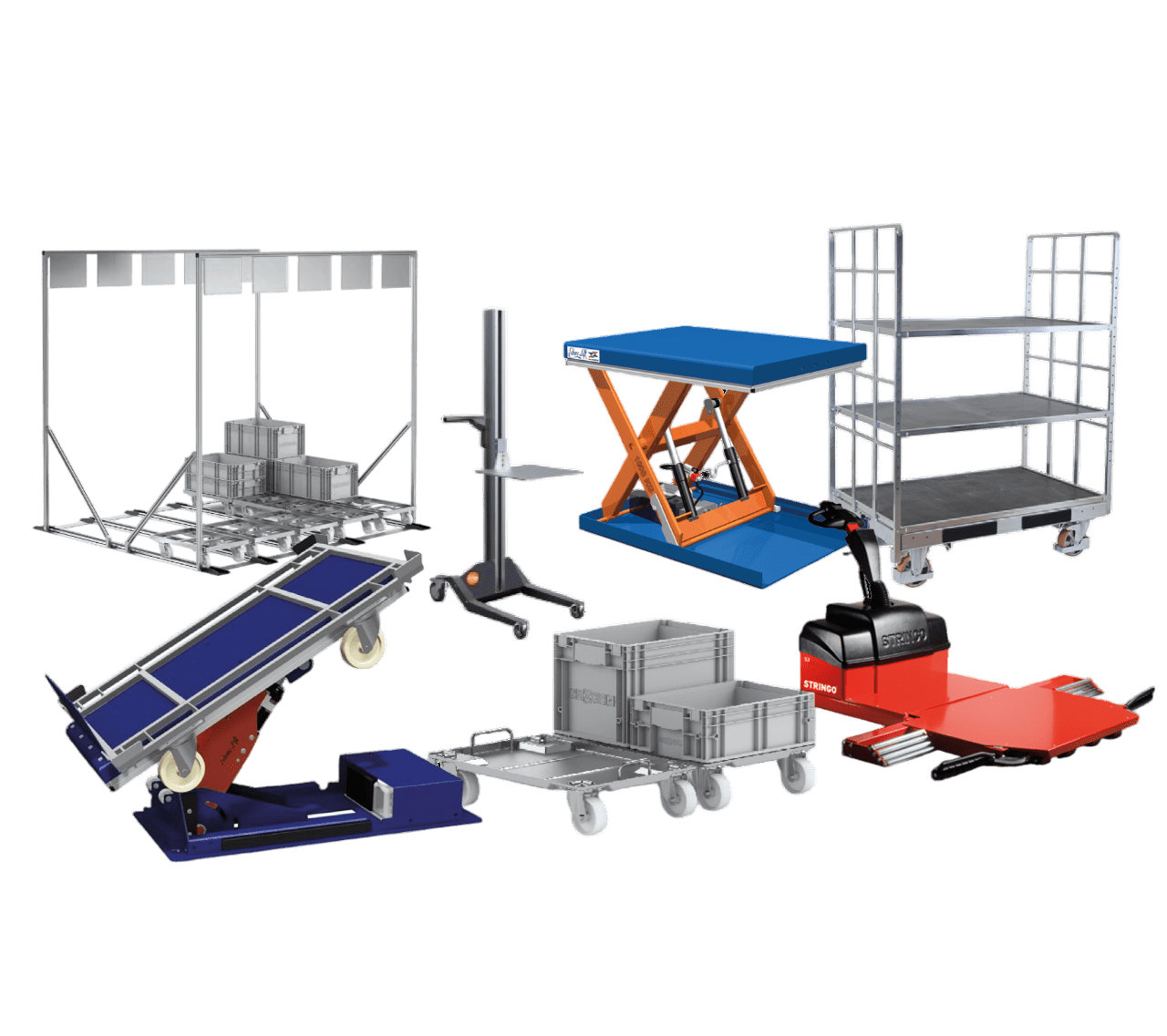 Équipements de levage, chariots et plateformes logistiques
